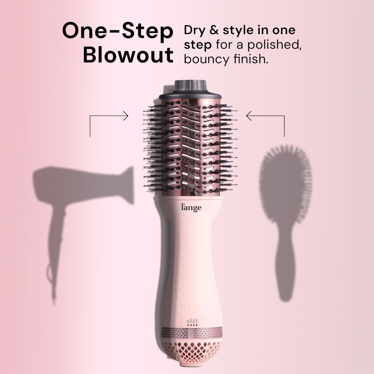 2-in-1 Titanium Blow Dryer Brush with Volumizing Oval Barrel - Frizz Control