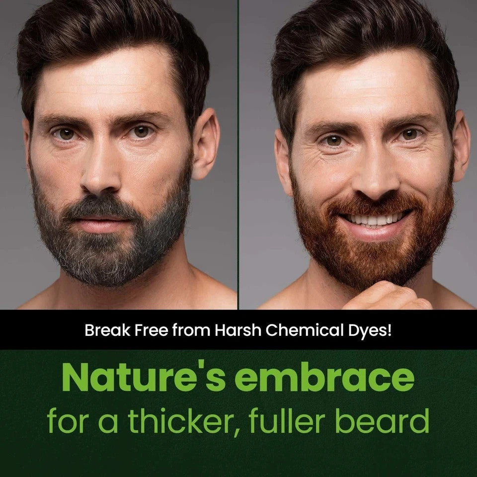 Herb For Men Mustache & Beard Dye Kit Natural Black PPD-Free Ammonia-Free