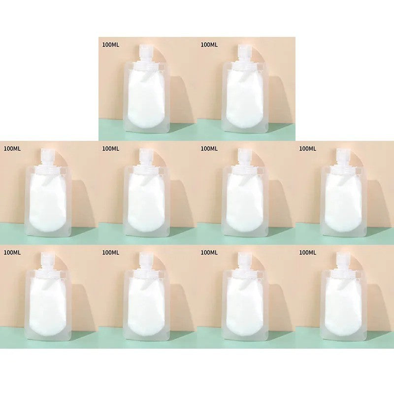 10 Pack Travel Toiletry Pouches TSA Approved Refillable Portable Organizer