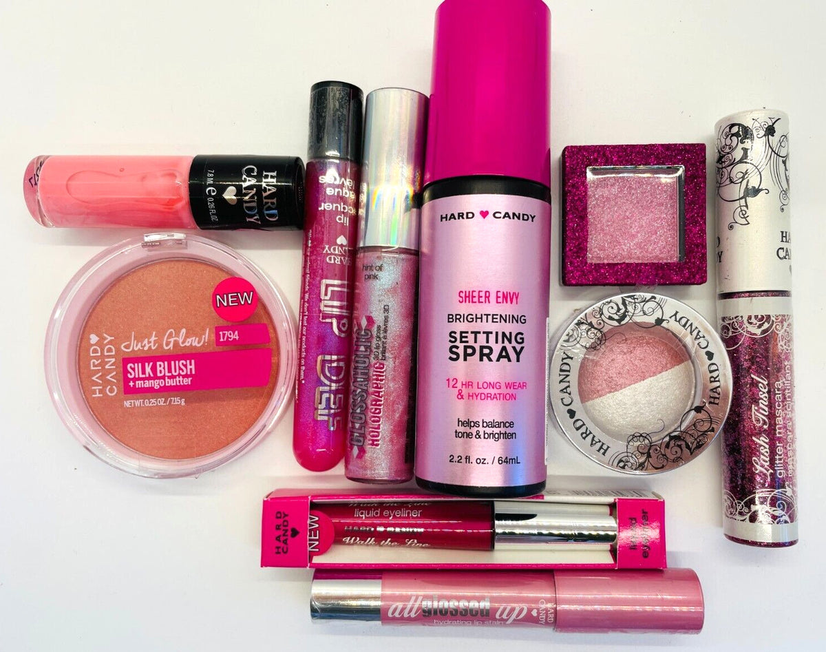 10-Piece Pink Makeup Set - Lip, Eye, Nail Colors - Sealed