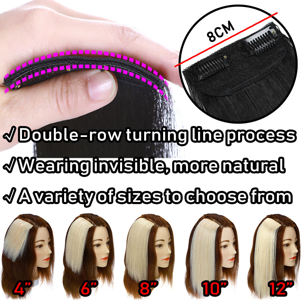 Clip-In Hair Extensions Remy Human Hair Short Topper Multiple Colors & Lengths