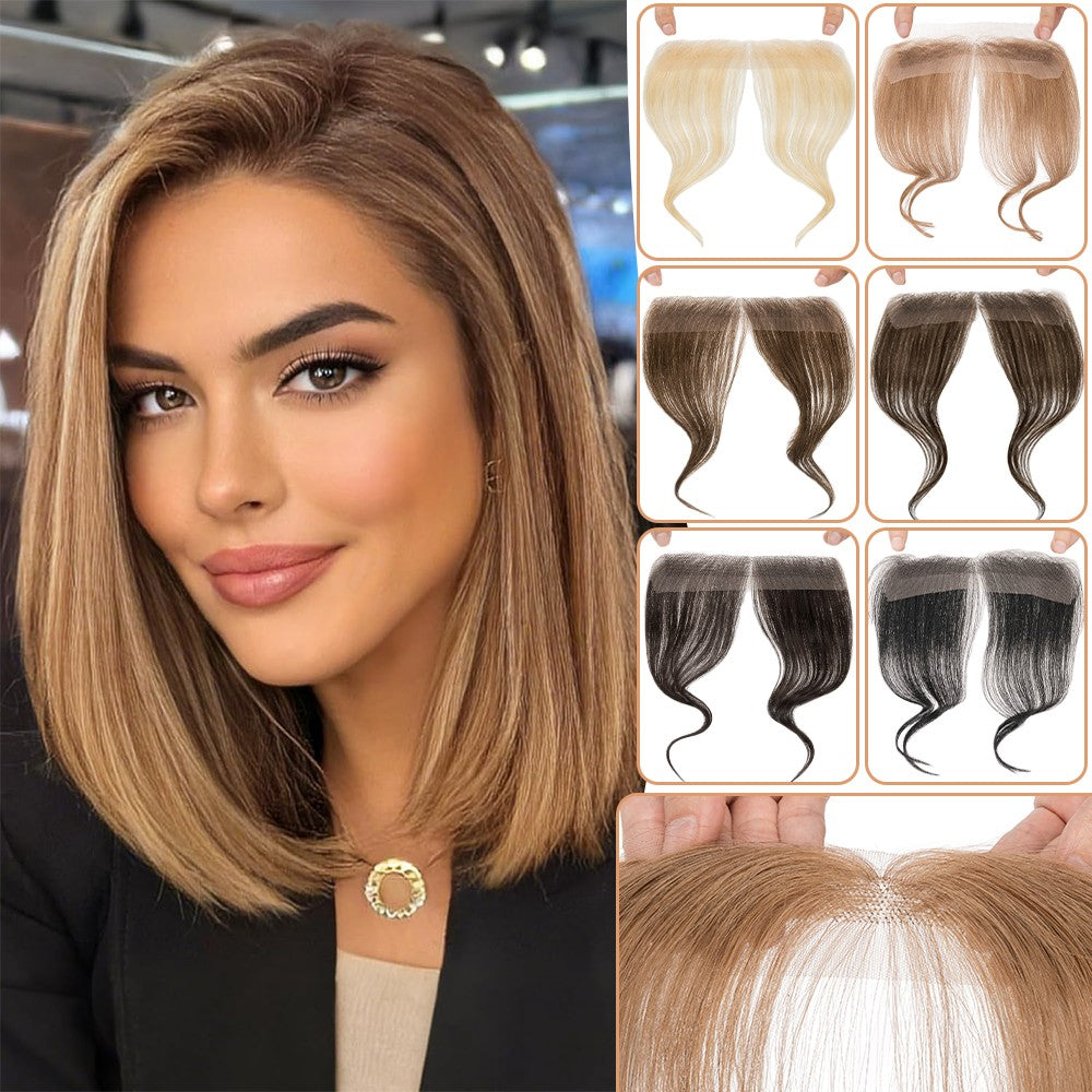 Human Hair Topper for Women Receding Hairline Full Lace Cover Up - Unbranded