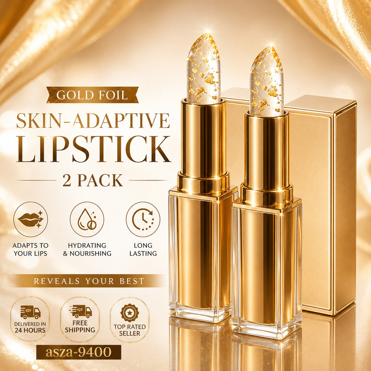Color Changing Lipstick Set - Moisturizing Glossy Long Lasting pH-Reacting Lip Gloss
