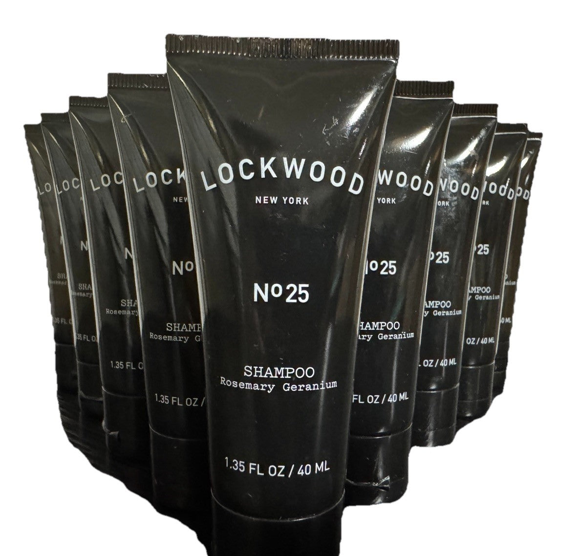 15 Pack Travel Size Shampoo Set - Lockwood Rosemary Geranium, 1.35oz