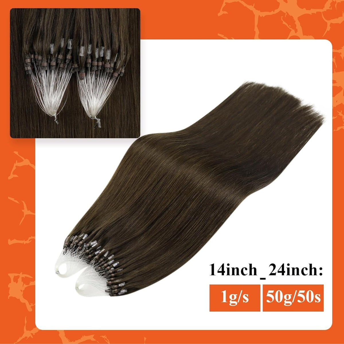 16-Inch Human Hair Extensions Dark Brown Seamless Volume Boost