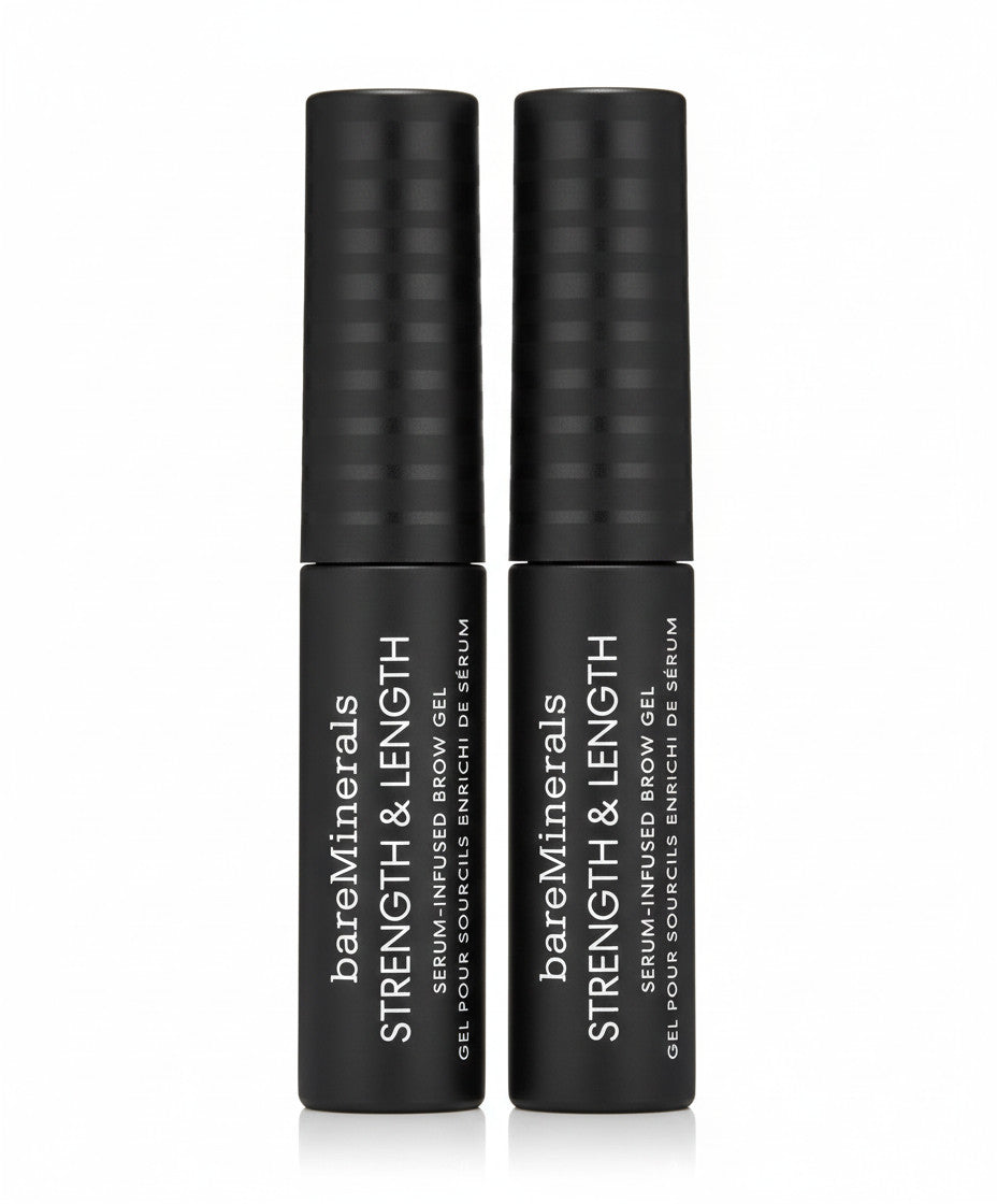 Vegan Clear Brow Gel Set - Strength & Length Serum Infused, 2 Pack