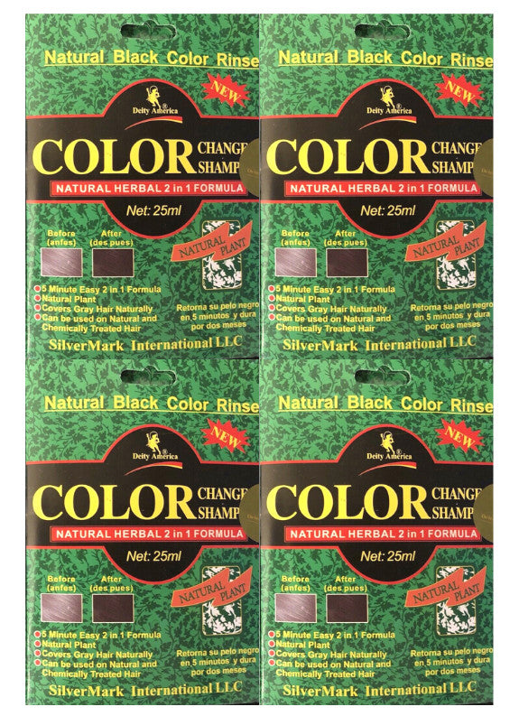 Herbal Hair Color Change Shampoo 2-in-1 Natural Formula 4 Pack