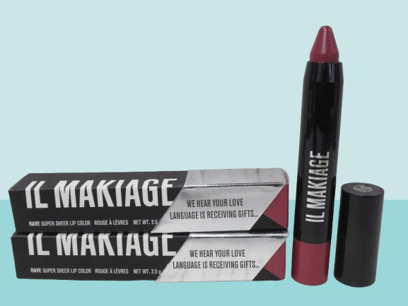 Il Makiage Rave Super Sheer Lip Color Samui Set of 2