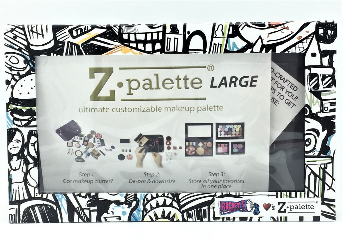 Large Customizable Makeup Palette Case - Graffiti Design, Fits 16 Cosmetics