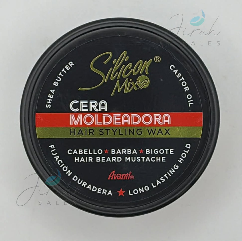Hair Styling Wax Long-Lasting Hold 2 Pack - Silicone-Based with Shea & Castor Oil