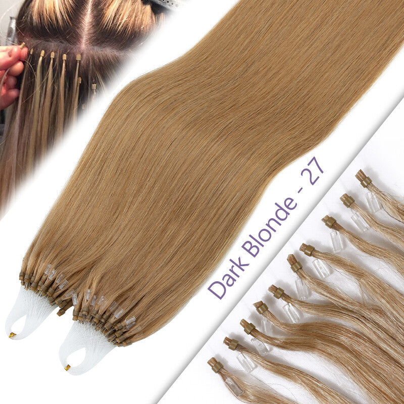 Remy Human Hair Extensions Micro Loop Beads Thick 1G/S Multiple Variants