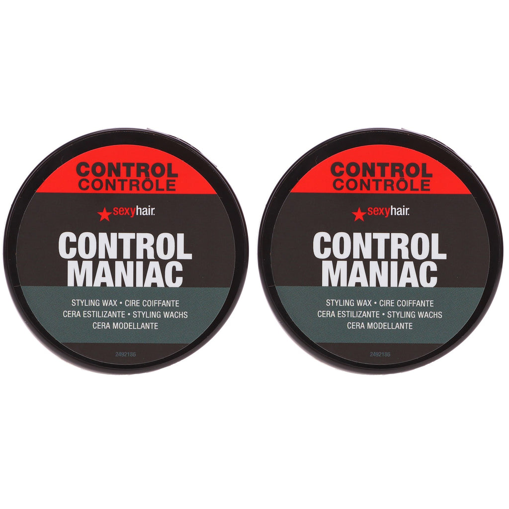 Hair Styling Wax Control Maniac 2.5 oz Pack of 2 for Hold & Shine