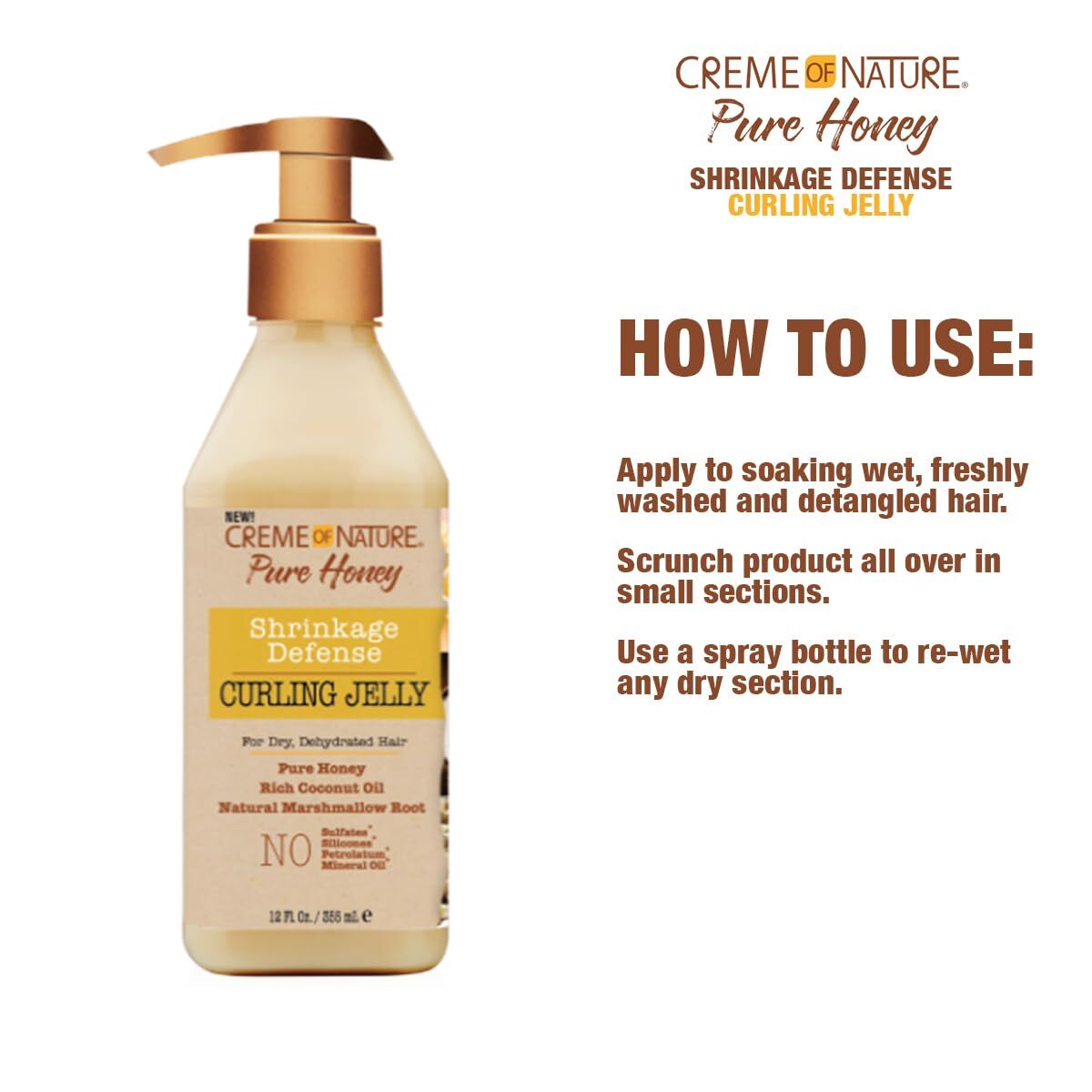 Moisturizing Curling Jelly for Defined Soft Curls - 12oz