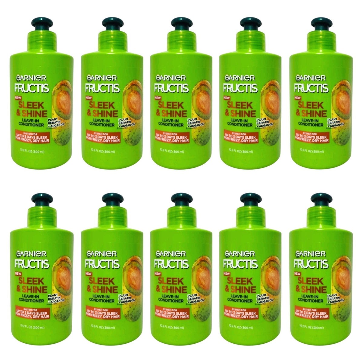 10 Pack Leave-In Hair Conditioner for Dry Hair - Sleek & Shine