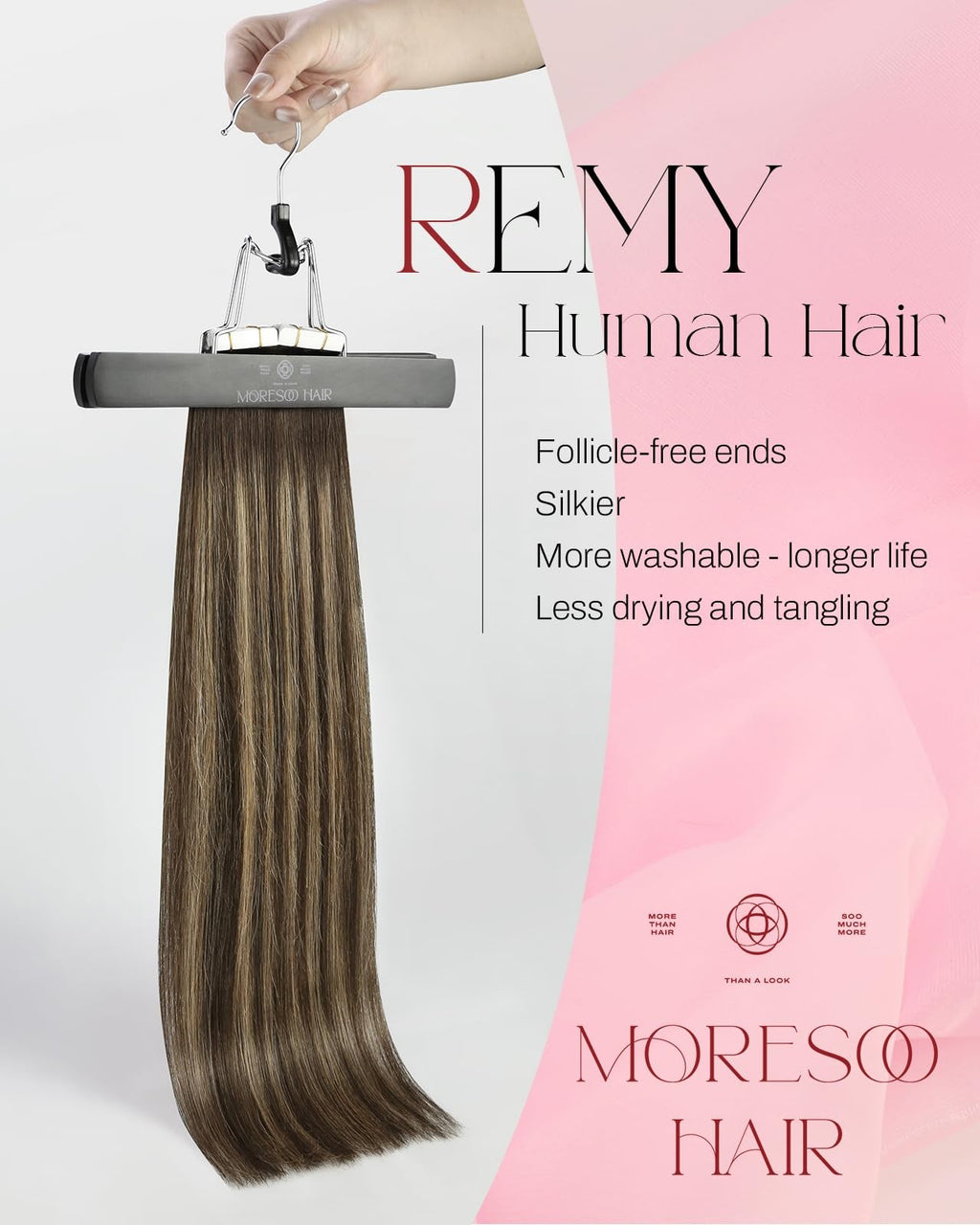Human Hair Tape-In Extensions 14 Inch Brown to Caramel - Easy DIY Style