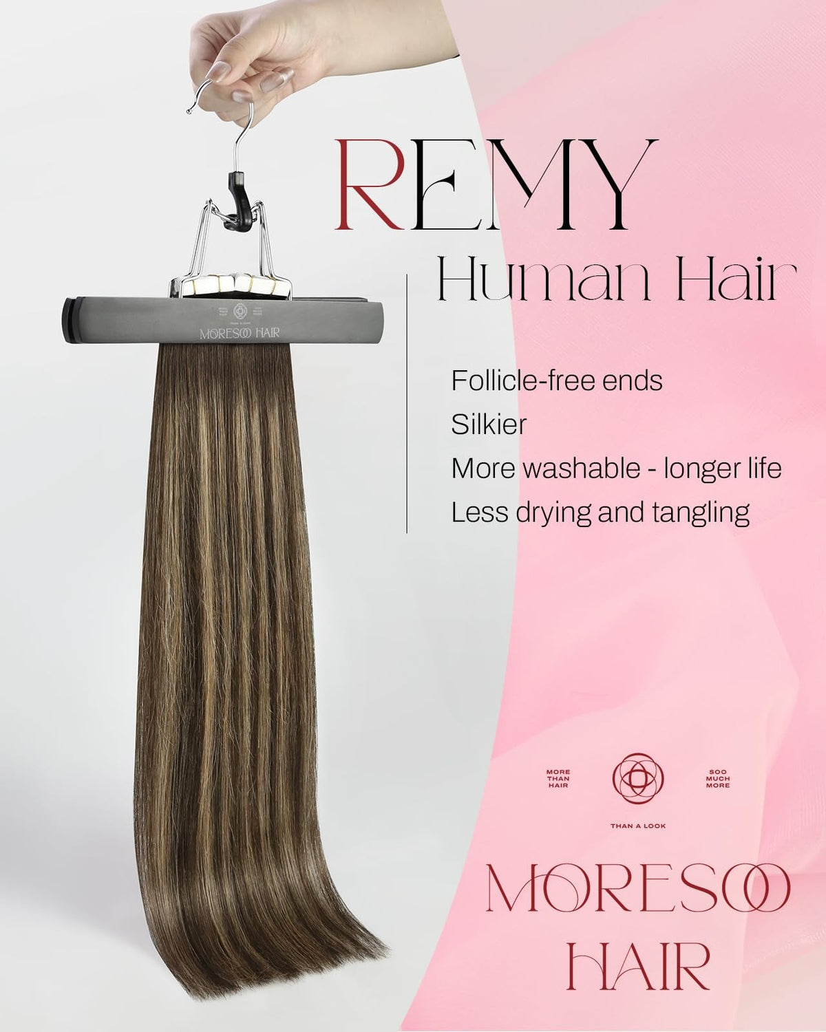 Human Hair Tape-In Extensions 14 Inch Brown to Caramel - Easy DIY Style