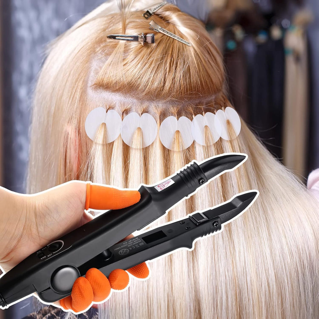 Keratin Hair Extension Kit with Heat Iron & Beads - DIY Hair Styling Set