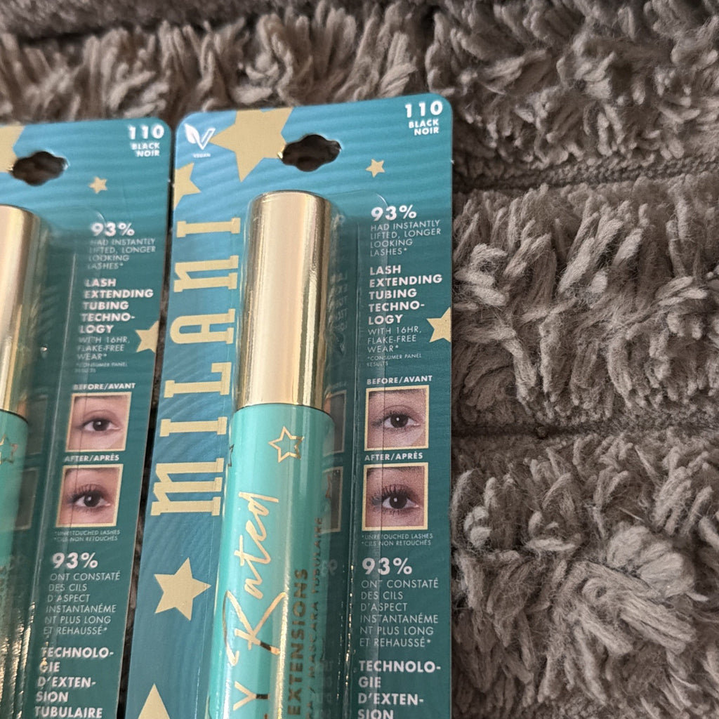 Milani Lash Extensions Tubing Mascara Black 110 – 2 Pack Brand New