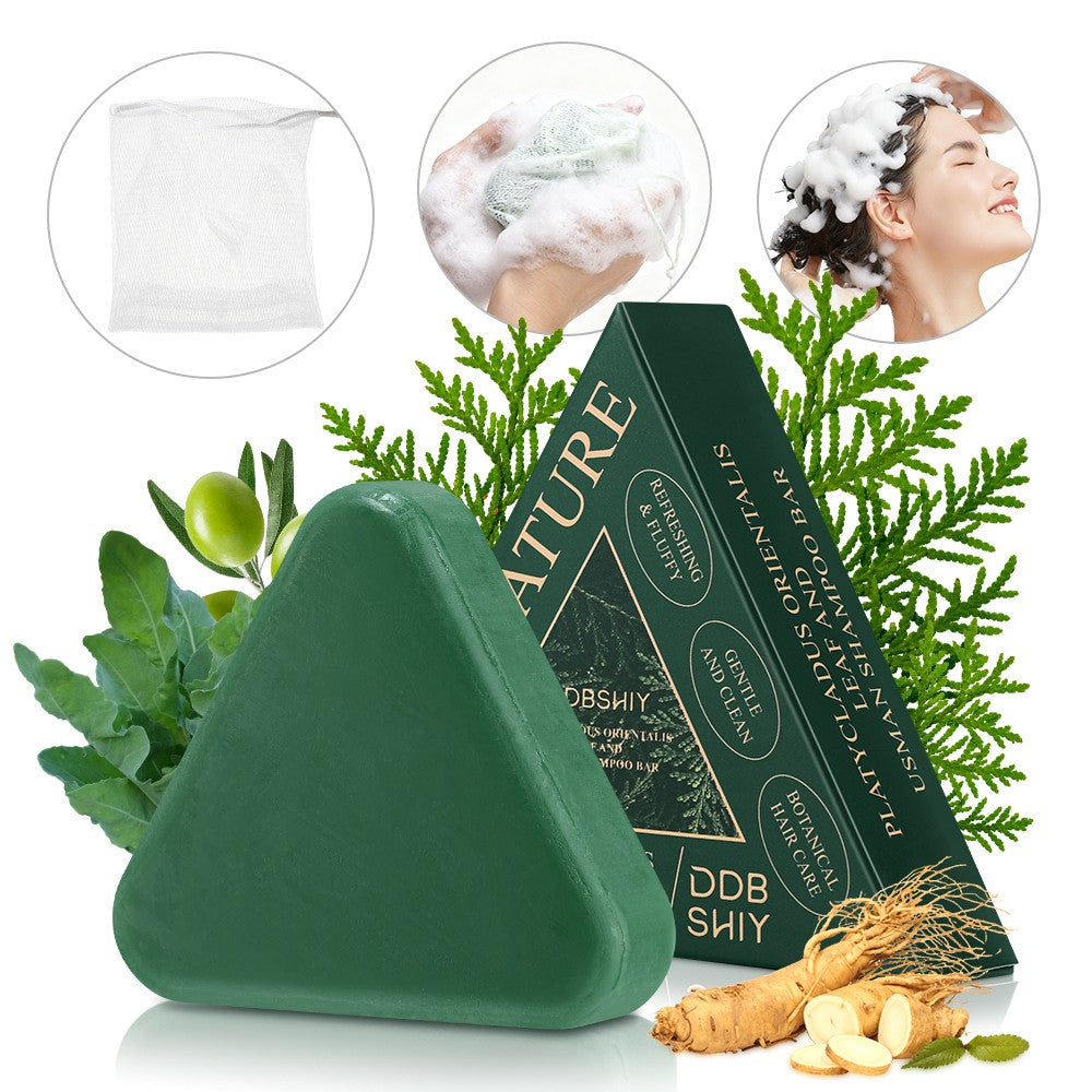 Natural Hair Growth Shampoo Bar with Usman Grass & Extracts - Thinning Hair & Oily Scalp