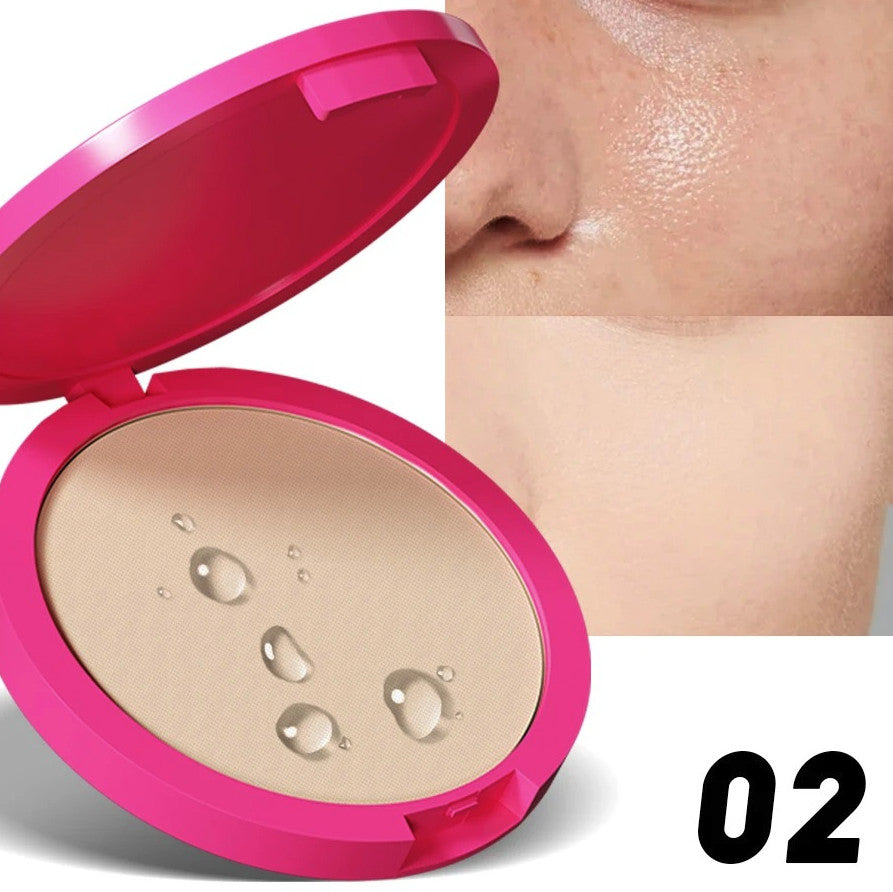 Matte Pressed Powder Compact Oil Control Face Makeup Base - Multiple Shades