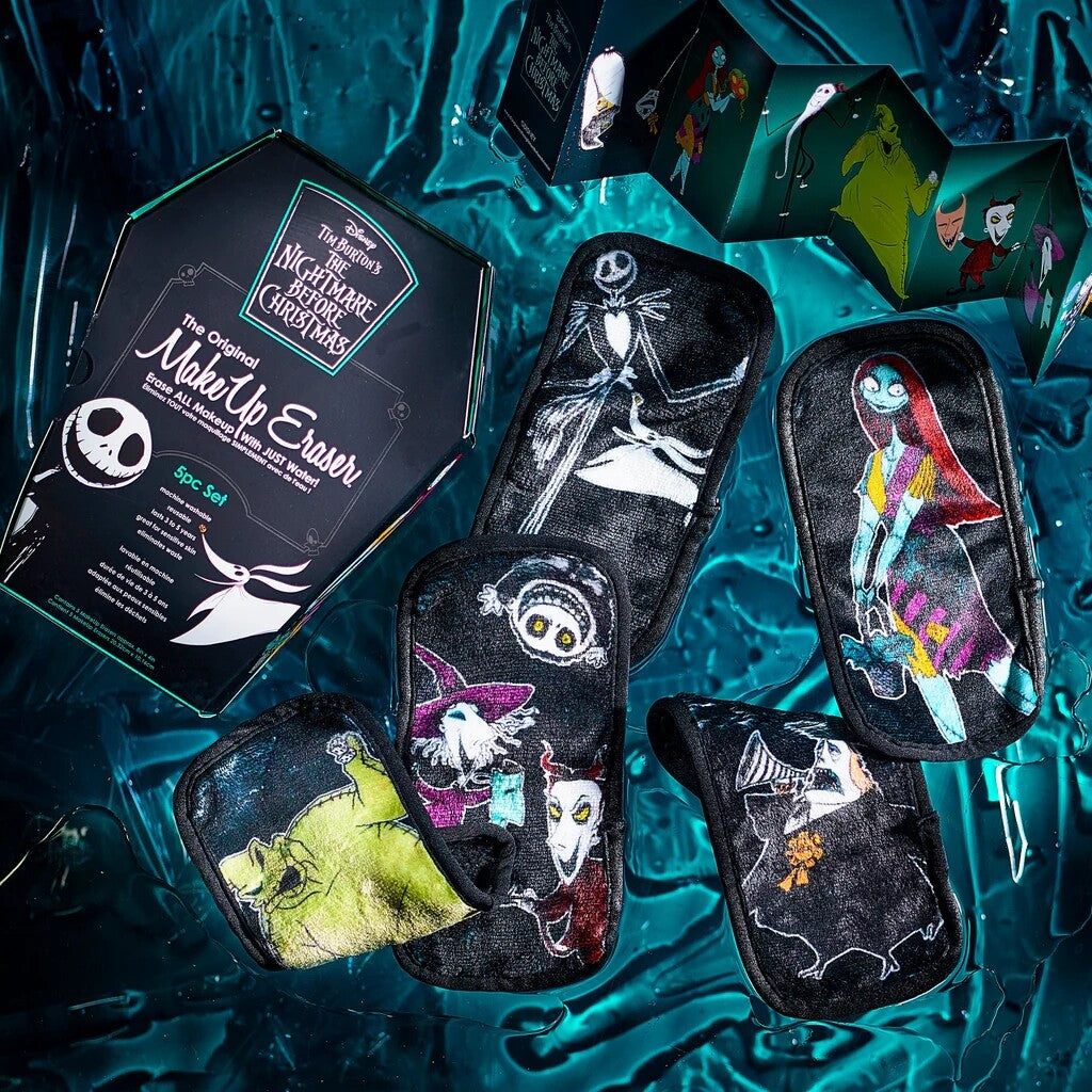 Makeup Eraser Nightmare Before Christmas 5-Piece Reusable Makeup Remover Set