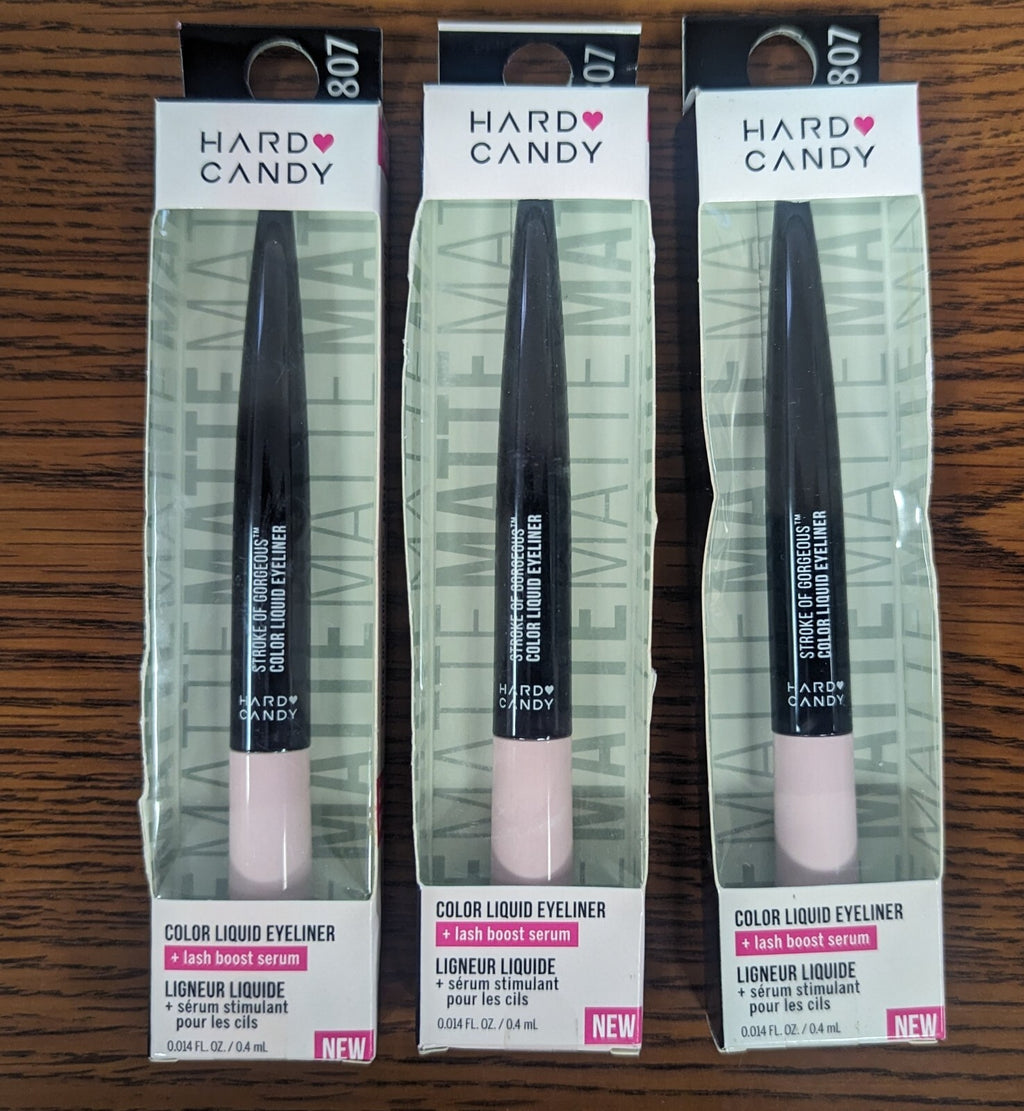 Hard Candy Color Liquid Eyeliner 1807 Black to Basic – Set of 3, 0.014 oz each