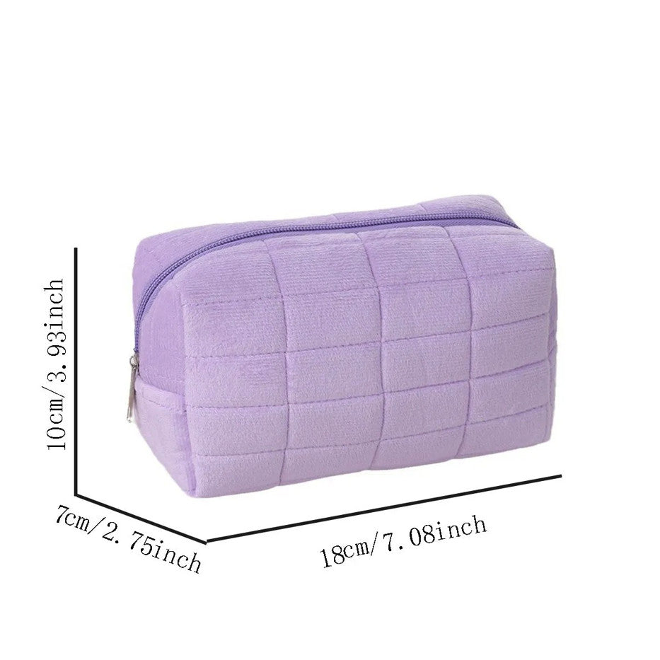 Large Capacity Pillow Shape Makeup Bag with Zipper Travel Organizer
