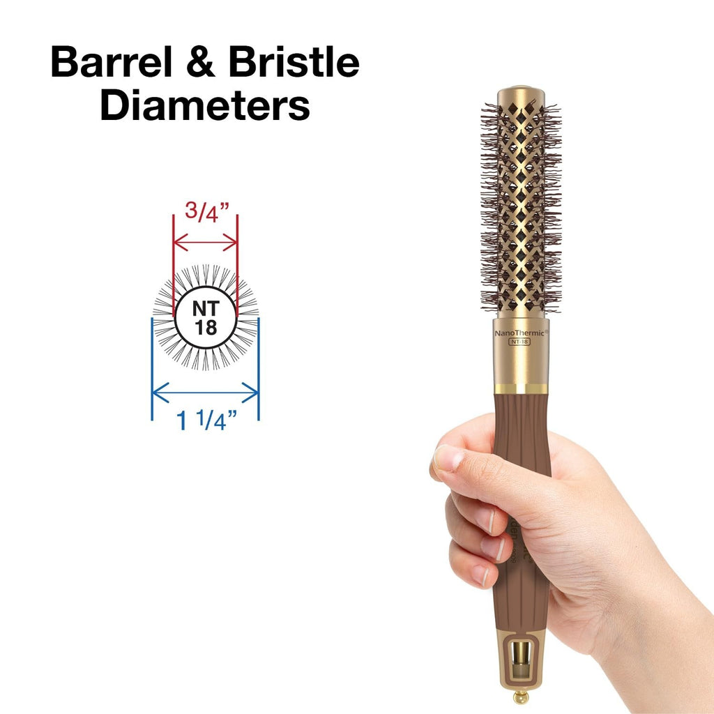NanoThermic Ceramic Ion Round Hair Brush - Professional Blowout Tool