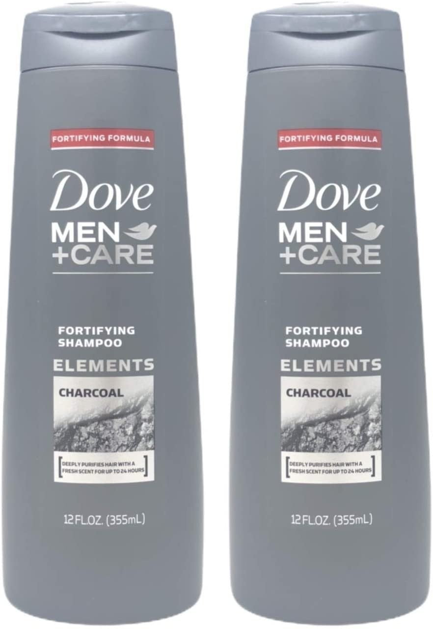 Men's Charcoal Shampoo - Fortifying Hair Care, 12 oz Pack of 2