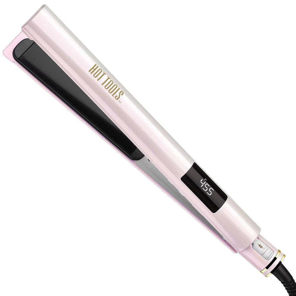 Hair Straightener with LED Display 1 Inch Flat Iron for All Hair Types