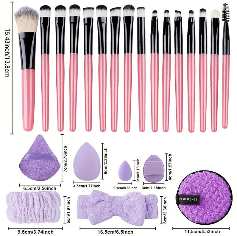 20-Piece Makeup Brush Set for Eyeshadow, Foundation, Powder & Blending