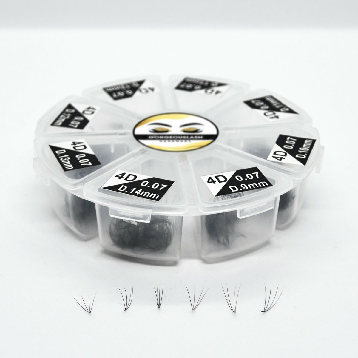 False Eyelashes 4D Mixed Lengths - 1000 Handmade Lashes for Lash Extensions