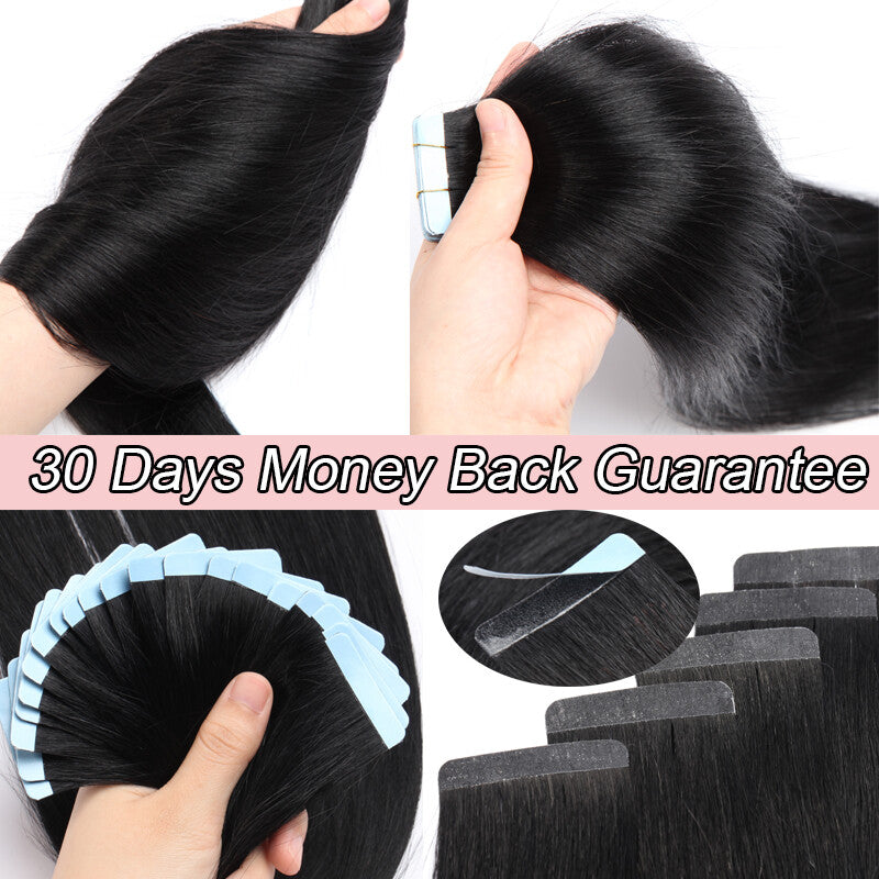 60PCS Thick Tape-In Hair Extensions - Remy Human Hair Skin Weft