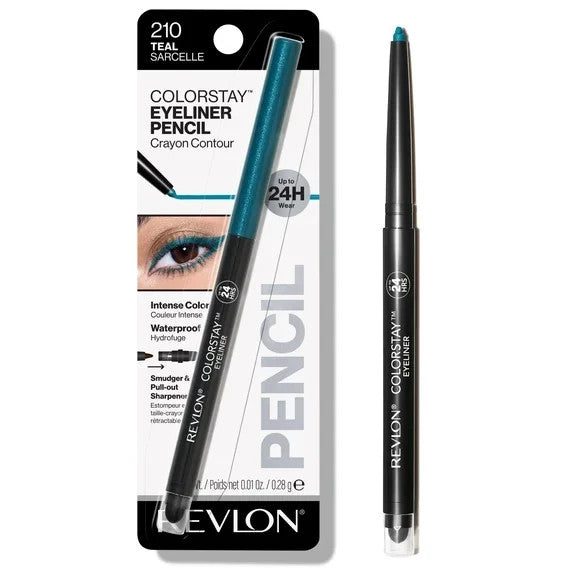 Waterproof Eyeliner Pencil with Built-In Sharpener - Teal 210