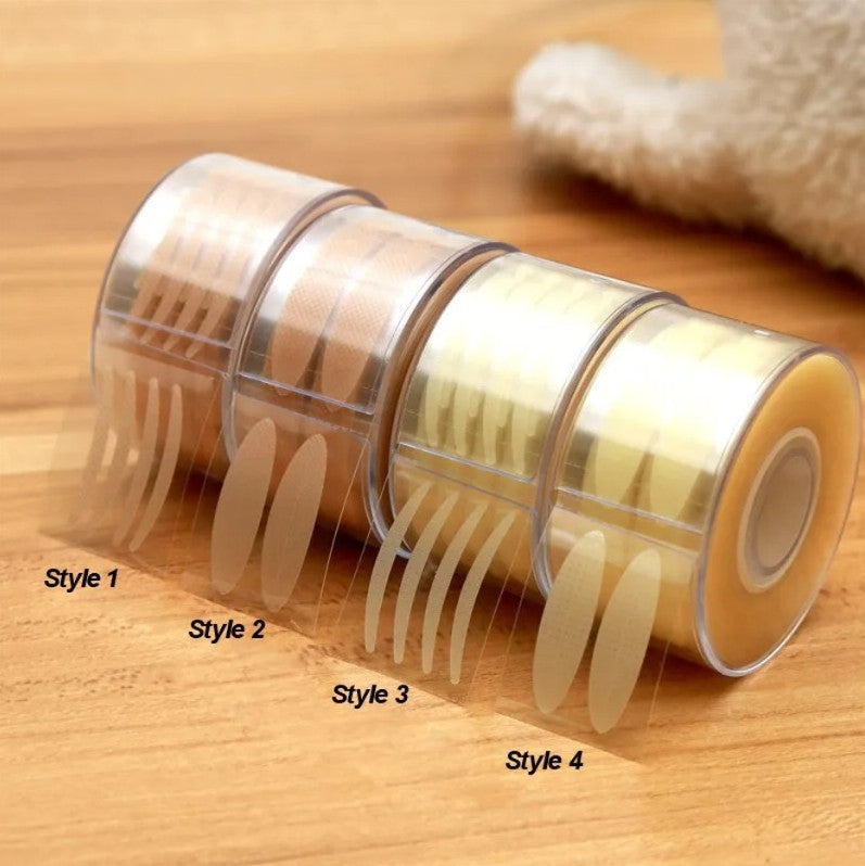 600pcs Double Eyelid Tape Strips Mesh Eye Lift Stickers with Application Fork