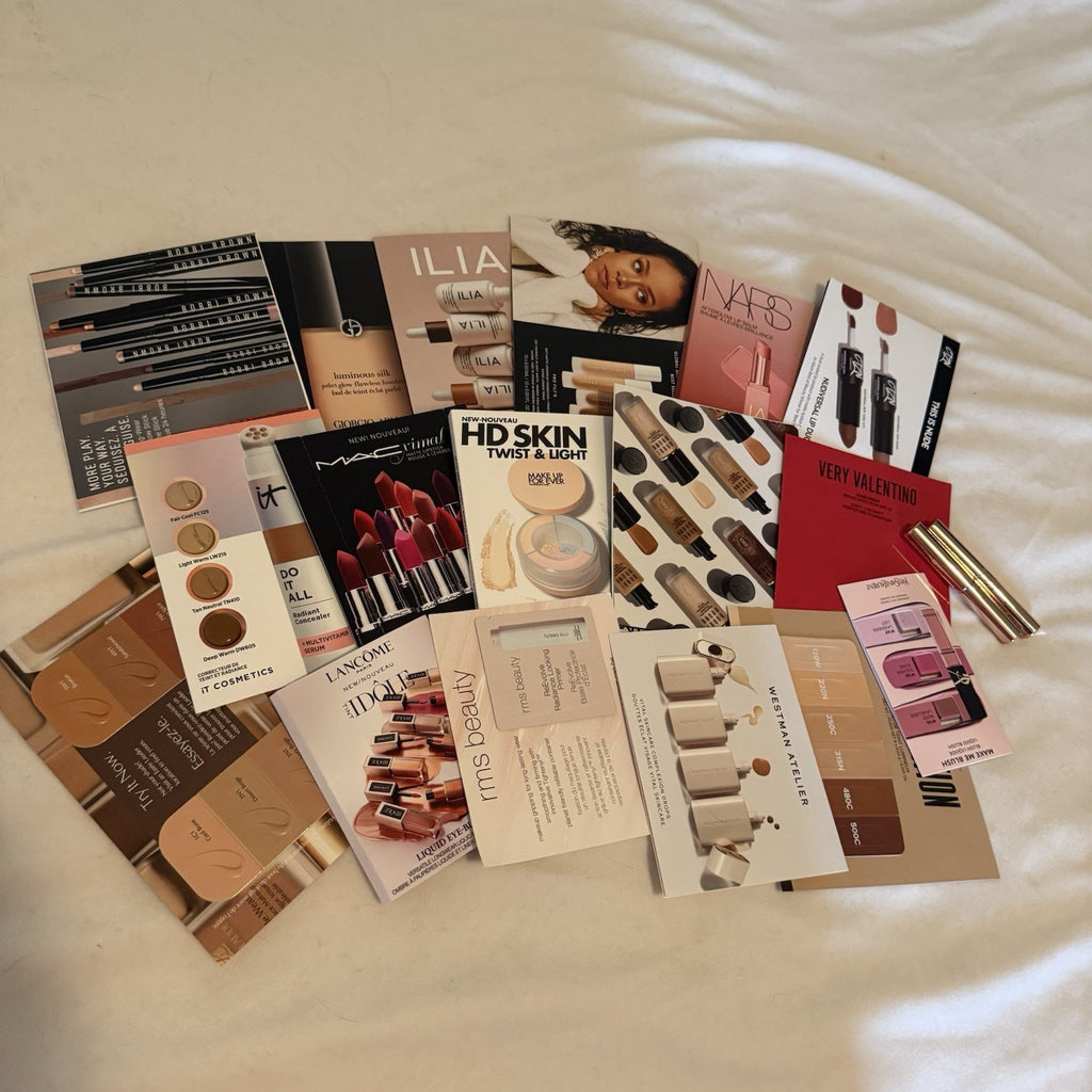 Makeup Foundation Sampler Lot – 19 Pcs Including Brow Gel (Sephora, Fenty, Anastasia)