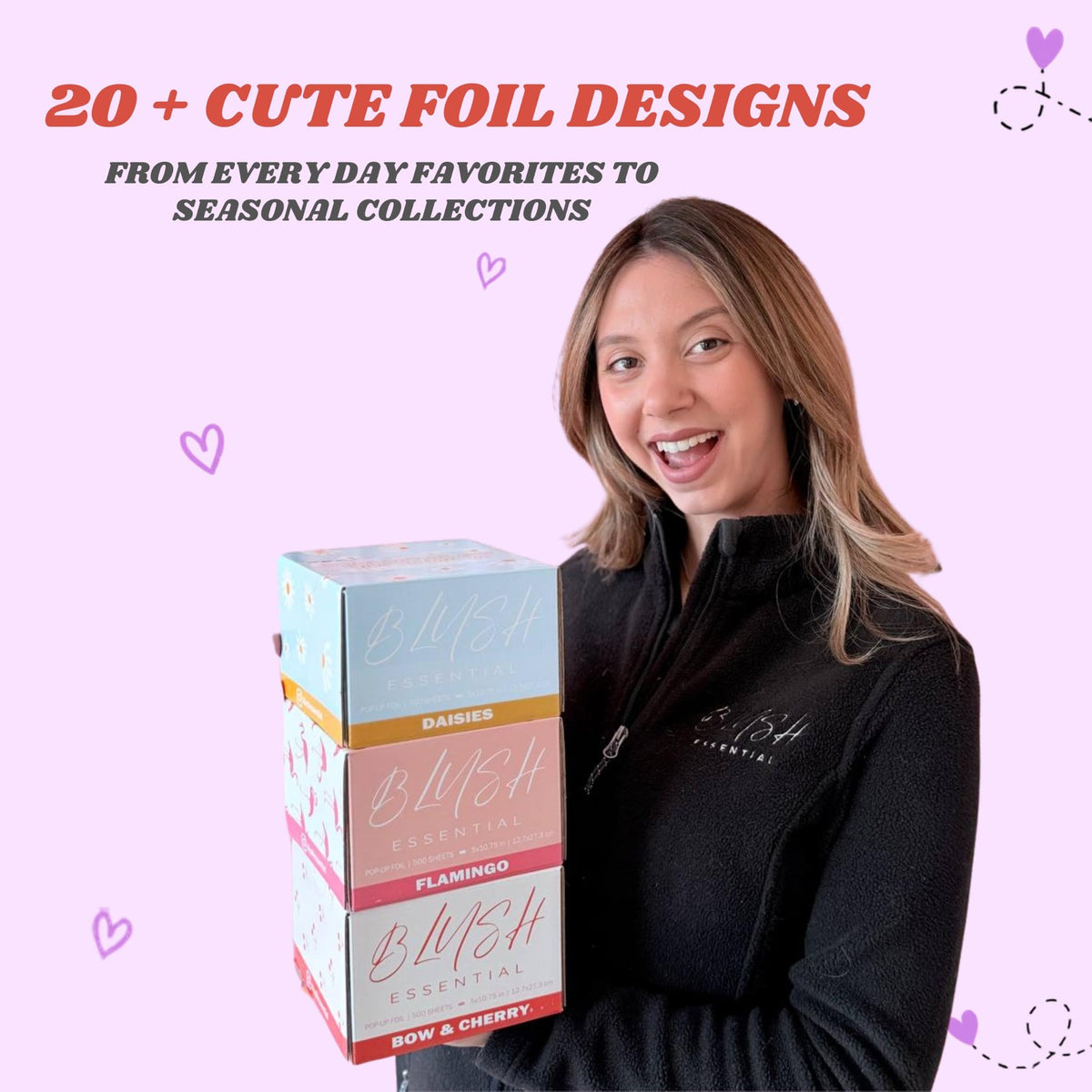 Hair Highlight Foils - 5 x 10.75in Lilac Bloom 500 Pack for Balayage & Bleaching
