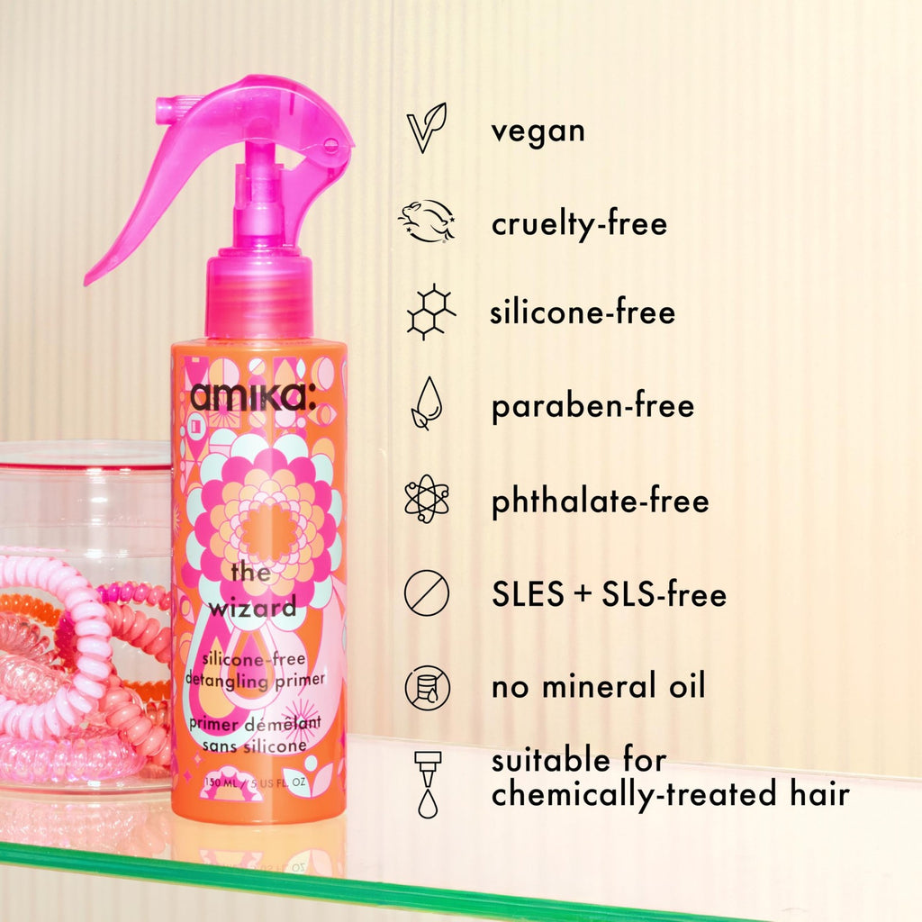 Heat Protectant & Detangling Hair Primer - Silicone-Free, Up to 450°F