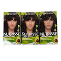 Garnier Nutrisse Permanent Hair Color Kit 3-Pack Dark Brown #40 Gray Coverage