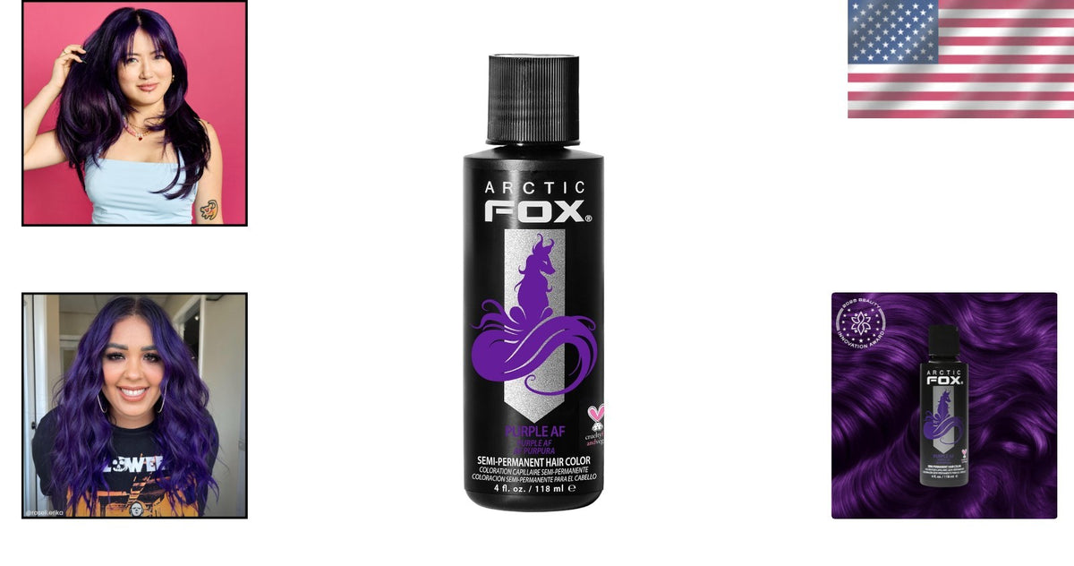 Vibrant Purple Hair Color Semi-Permanent Ammonia-Free 4 Fl Oz