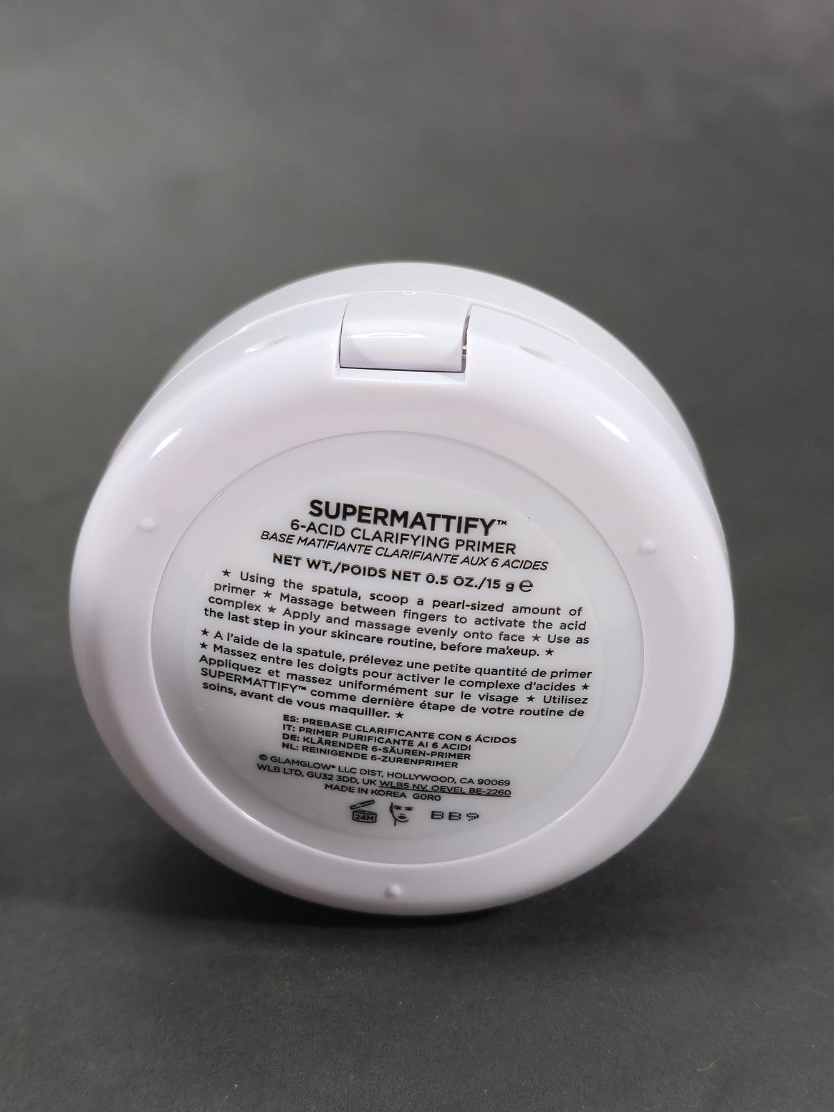 Glamglow Supermattify Acid Clarifying Primer - 0.5 oz Face Makeup Base