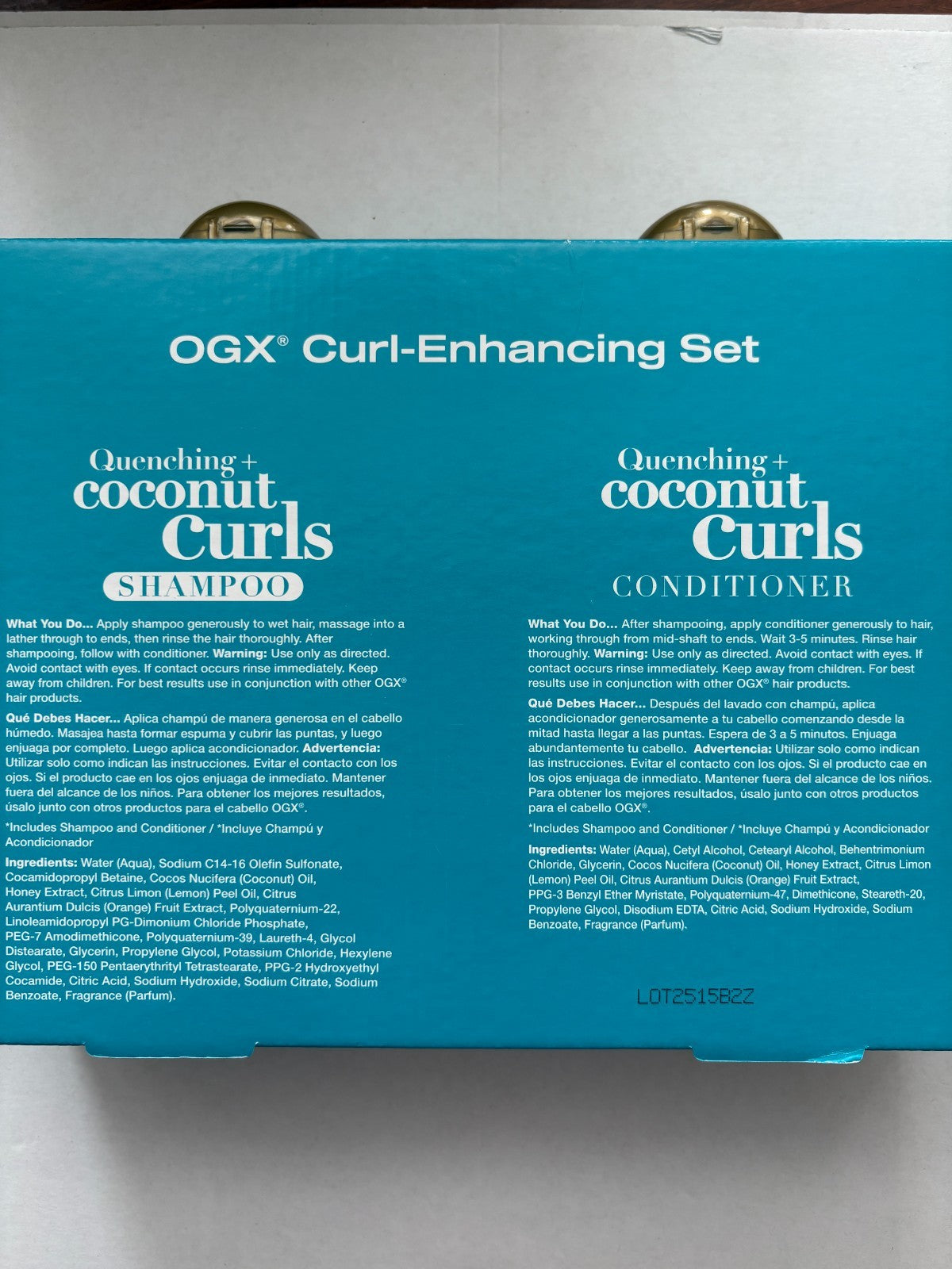 OGX Coconut Curls Shampoo & Conditioner Set - Hydrating 25.4 Fl Oz Pack of 2