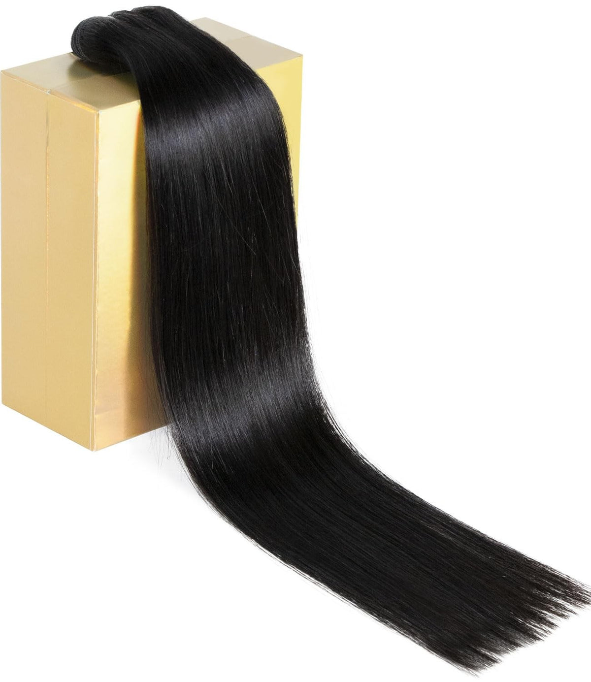100% Raw Indian Human Hair Bundles - Straight, Extra Length, Natural Black 14 Inch