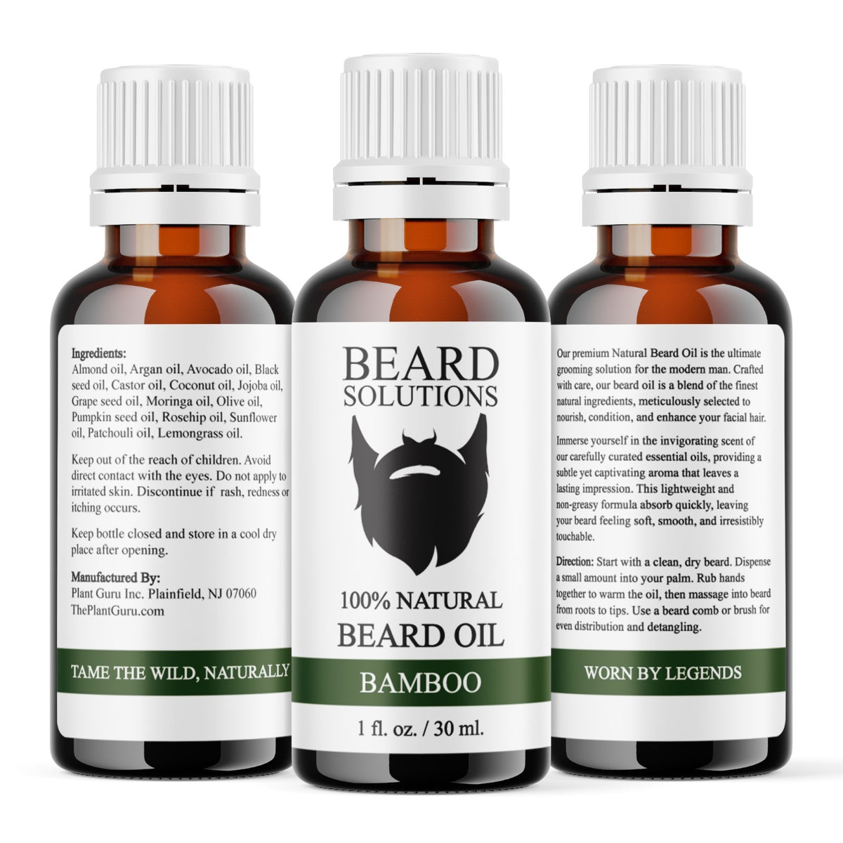 Natural Beard Oil for Men - Nourishing Growth & Softening - 1 oz