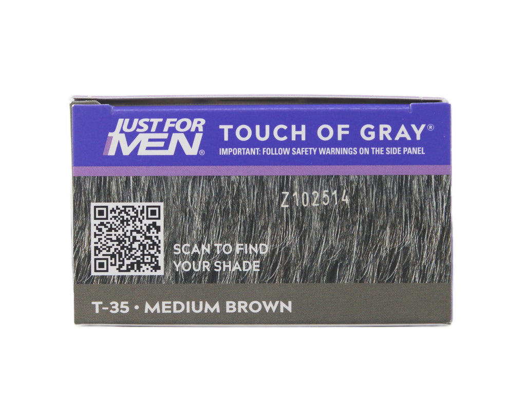 Gray Hair Color Kit - Natural Gray Touch-up for Men, Medium Brown