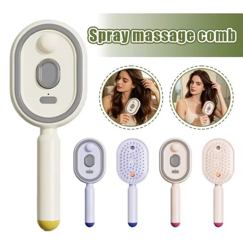 Electric Spray Airbag Massage Comb with Essential Oil Diffuser and Anti-Static Hair Brush
