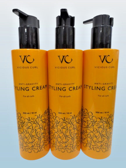 Anti-Gravity Curl Styling Cream for All Curl Types - 10 OZ Pack of 3