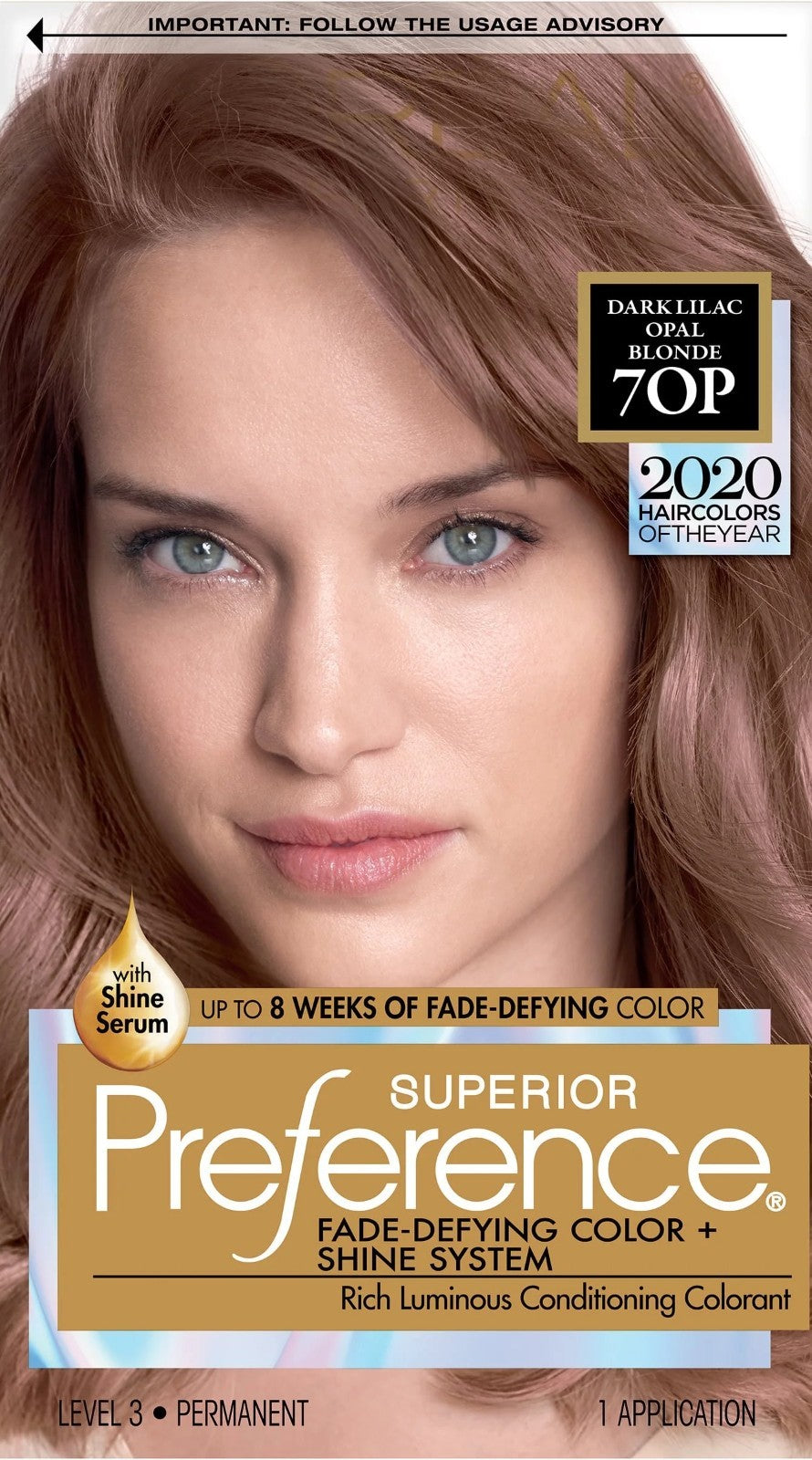 Permanent Hair Color Dye Set - Dark Lilac Opal Blonde 70P 3-Pack