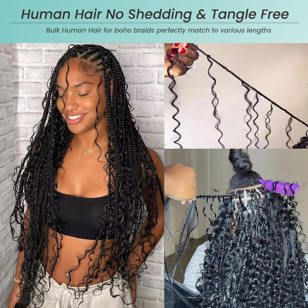Honey Blonde #27 Deep Water Wave Human Braiding Hair 16 Inch 2 Bundles