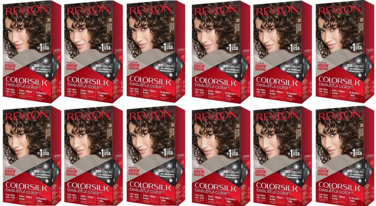 12-Pack Hair Color Kit - Dark Brown Permanent Hair Dye